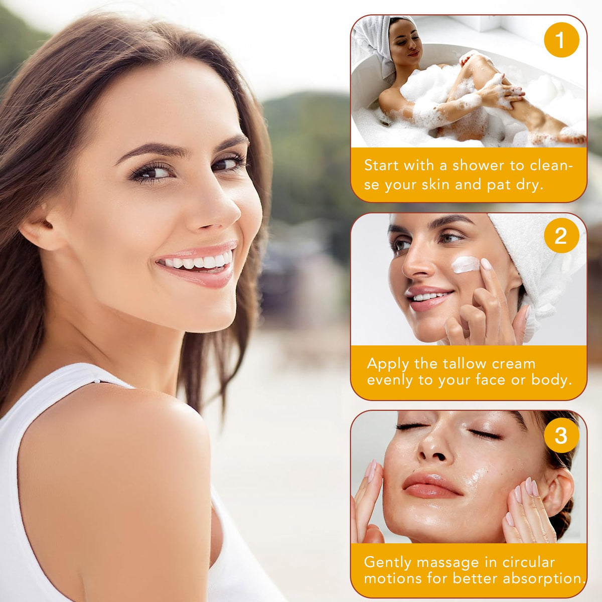 Beef Tallow for Skin, Beef Tallow for Face, Hydrating Tallow Balm with TKTALKER