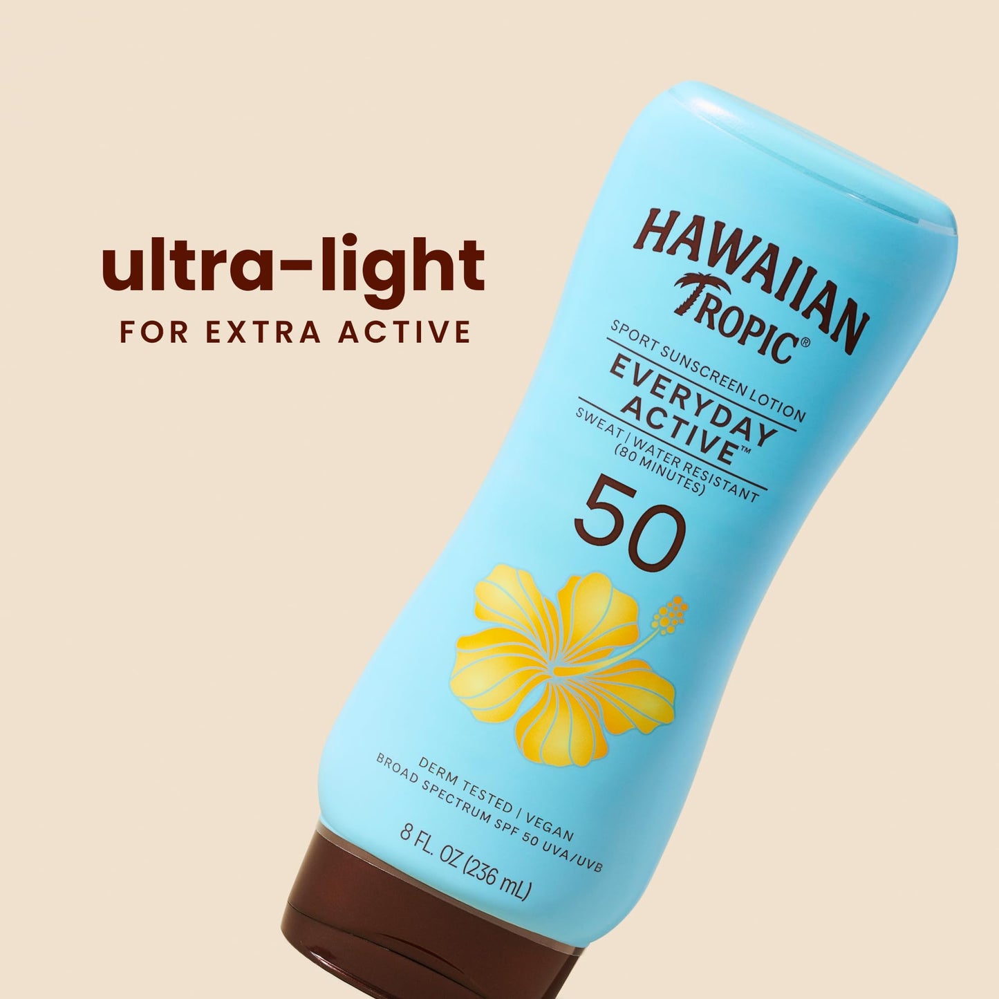 Hawaiian Tropic Everyday Active Sunscreen Lotion, SPF 50 Sunblock, 8 Fl Oz Hawaiian Tropic