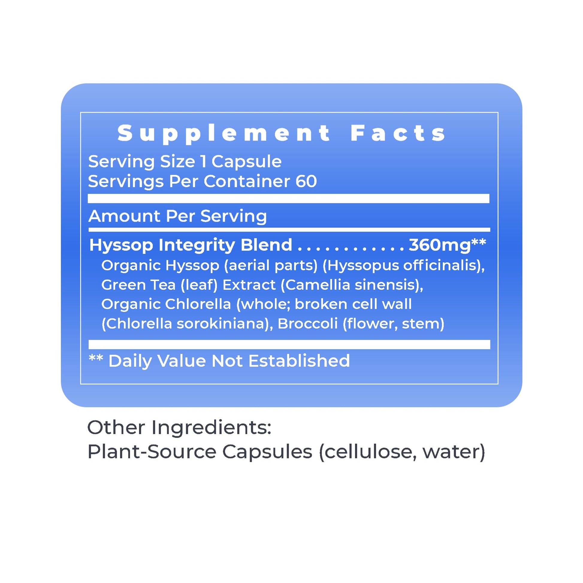 Premier Research Labs Hyssinol - Hyssop Herb, Hyssop Capsules, Wellness Pills with Organic Hyssop Dry Herb, Dietary Supplement with Green Tea, Antioxidant Support - 60 Vegetarian Capsules Premier Research Labs buy australia supplements