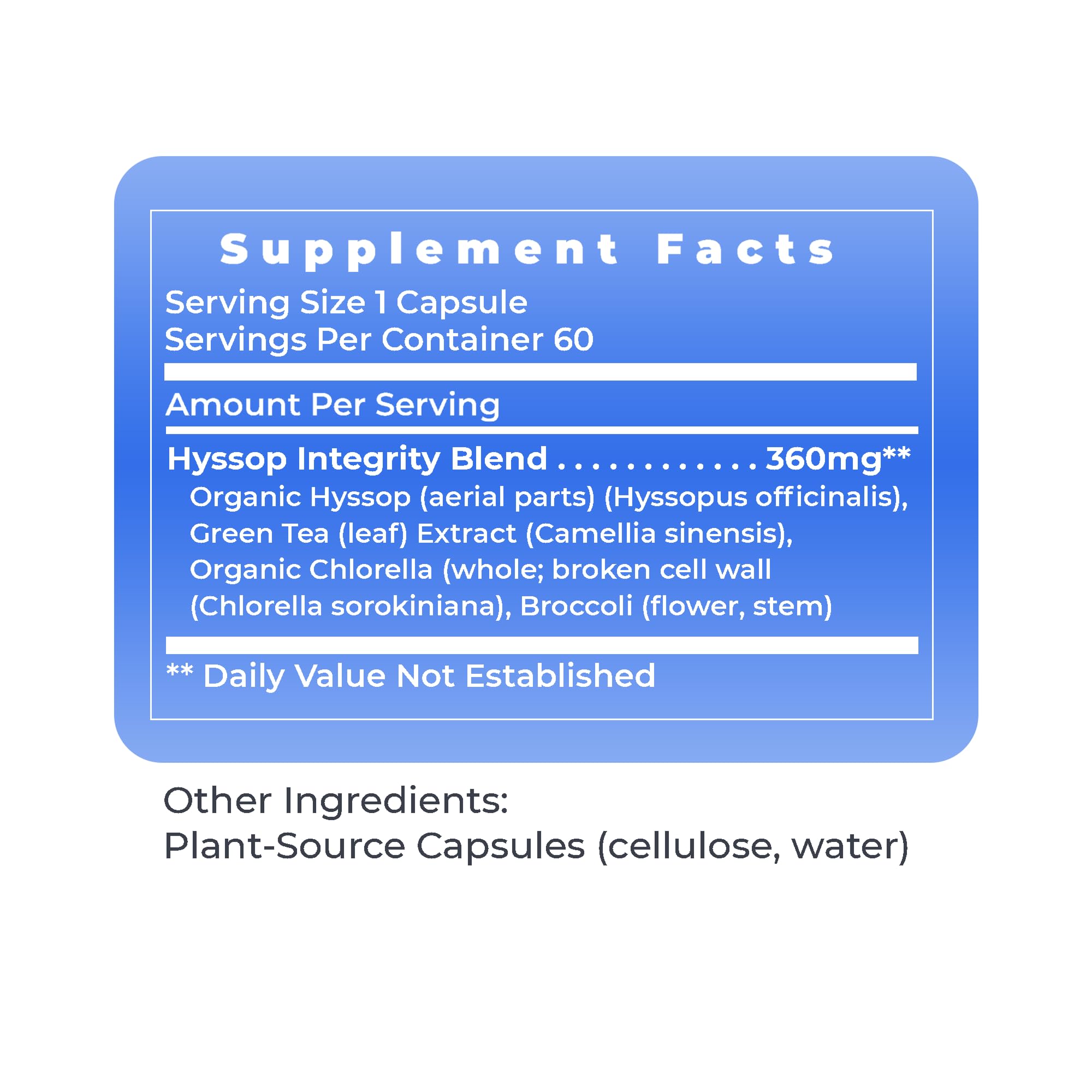 Premier Research Labs Hyssinol - Hyssop Herb, Hyssop Capsules, Wellness Pills with Organic Hyssop Dry Herb, Dietary Supplement with Green Tea, Antioxidant Support - 60 Vegetarian Capsules Premier Research Labs buy australia supplements