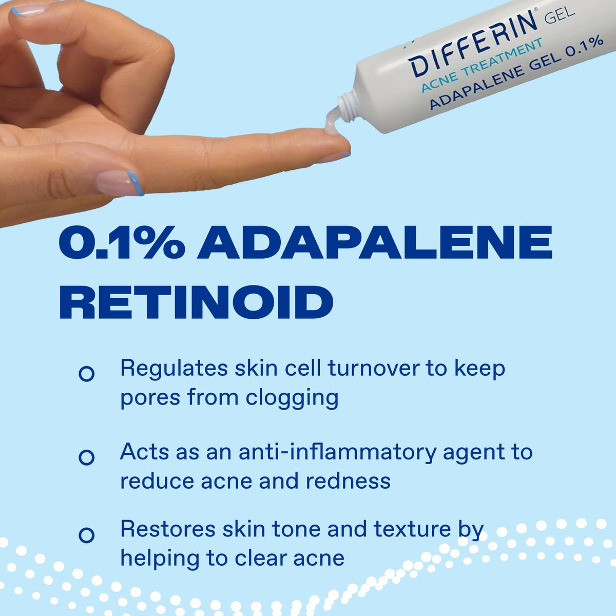 Differin Acne Retinoid Treatment Gel, 0.1% Adapalene, 45g Pump Differin