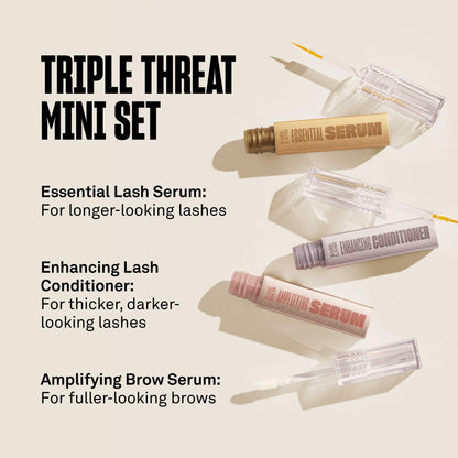 Babe Original Triple Threat Mini Set, Lash & Brow Serums, 3-Pack BABE ORIGINAL
