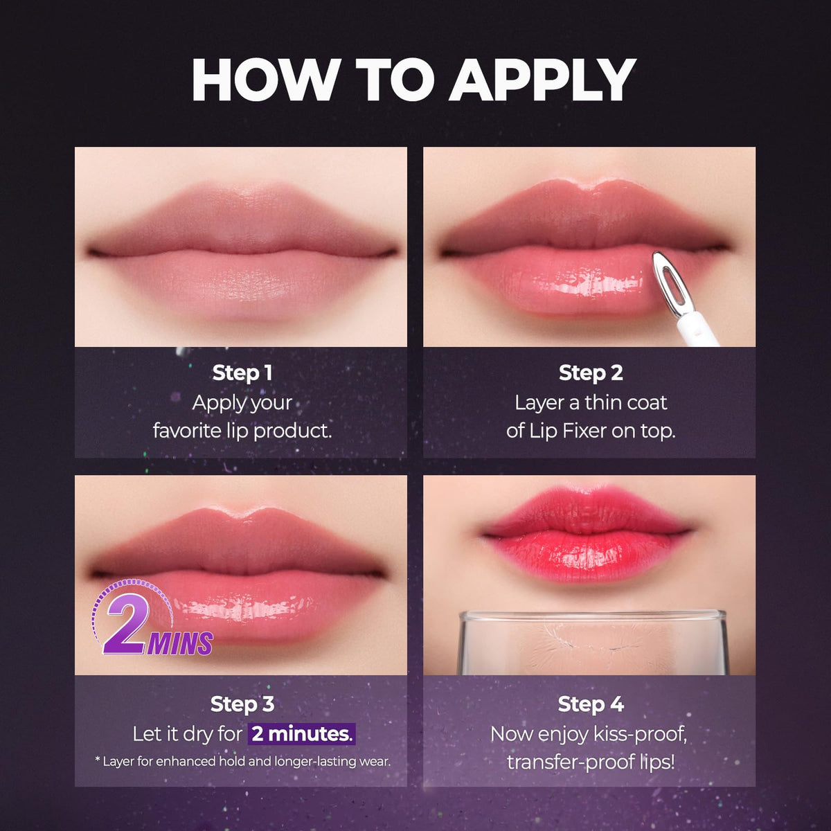 Laka 2-Minute Magic Lip Fixer - Lip Sealer & Gloss Top Coat - 0.15 oz Laka