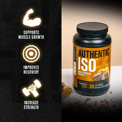 Jacked Factory Authentic ISO Grass Fed Whey Protein Isolate Powder - Low Carb, Non-GMO Muscle Building Protein w/No Fillers, Post Workout Recovery, Chocolate Peanut Butter - 25 Servings Jacked Factory
