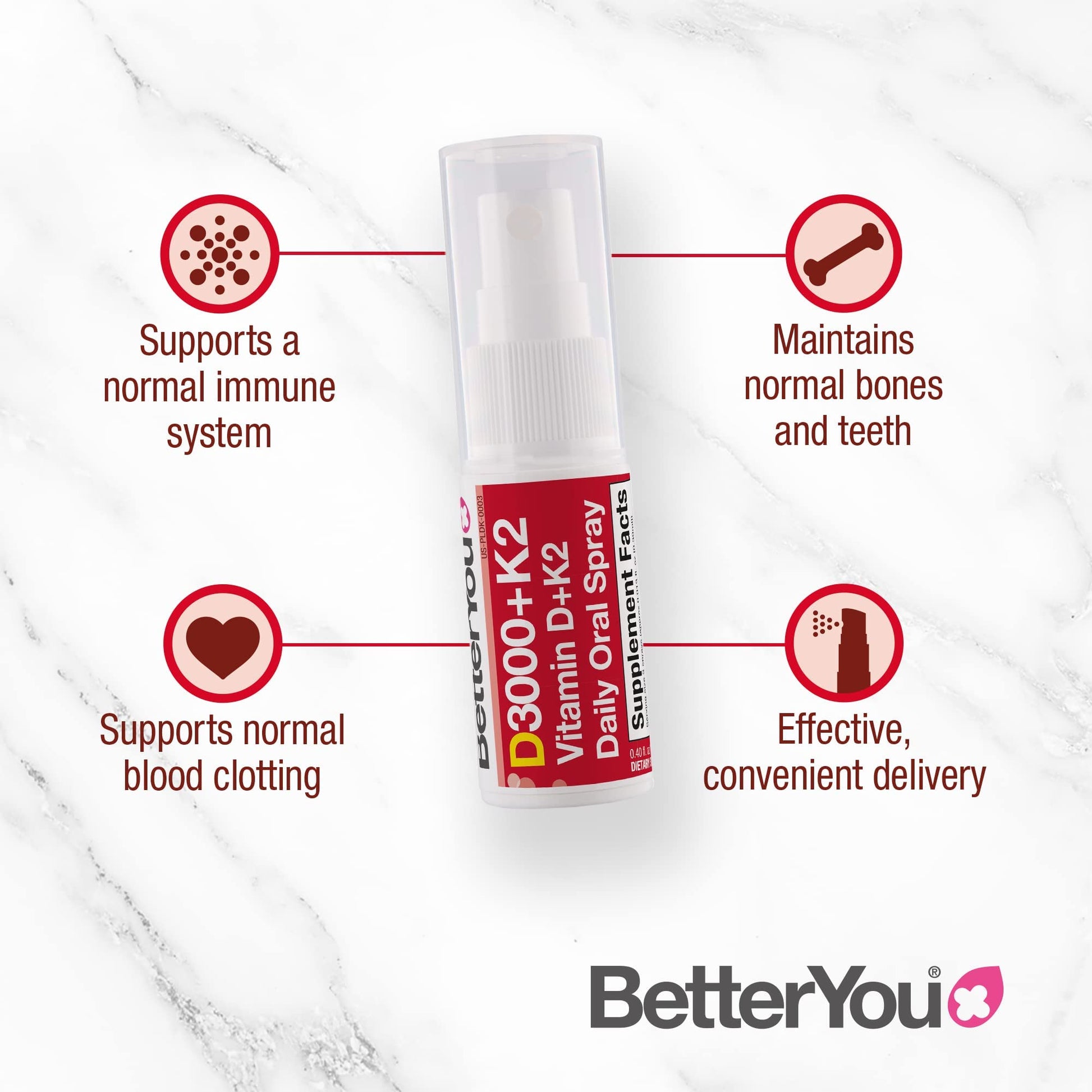 BetterYou D3000 + Vitamin D + K2 Spray 12ml BetterYou buy australia supplements