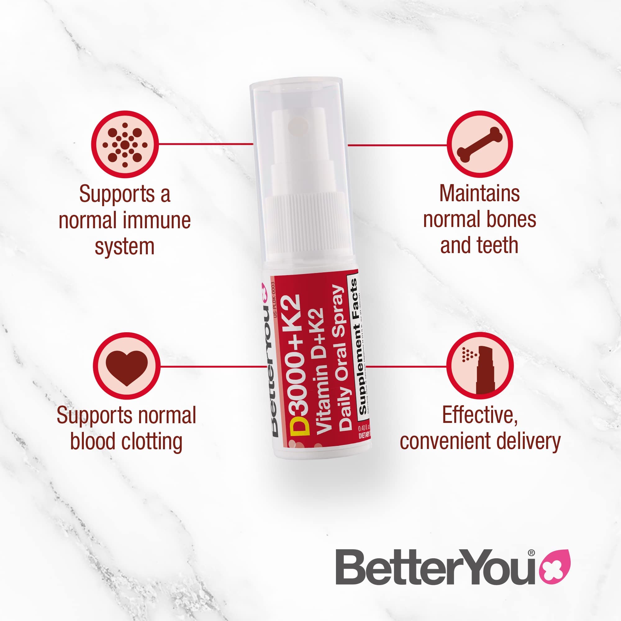 BetterYou D3000 + Vitamin D + K2 Spray 12ml BetterYou buy australia supplements