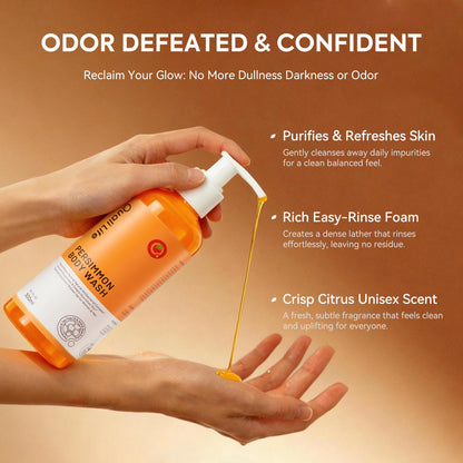 Persimmon Body Wash for Old People Smell, Natural Deodorant Bar Soap QualiLife