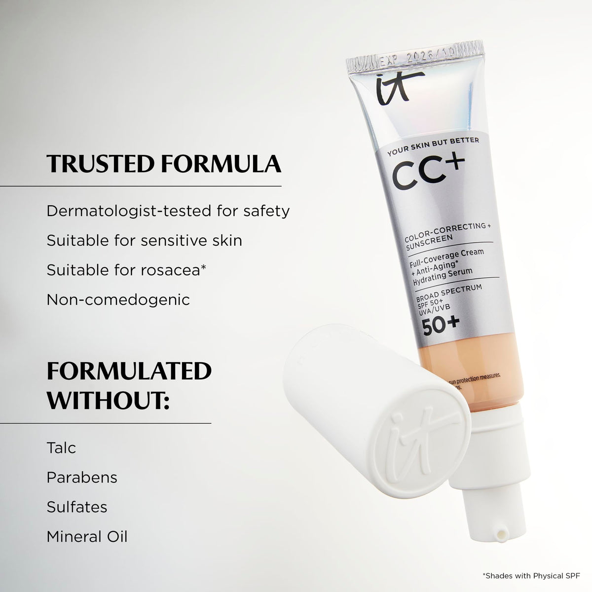 IT Cosmetics CC+ Cream with SPF 50+ - Medium (N) - 1.08 fl oz IT Cosmetics