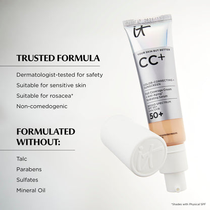 IT Cosmetics CC+ Cream with SPF 50+ - Medium (N) - 1.08 fl oz IT Cosmetics