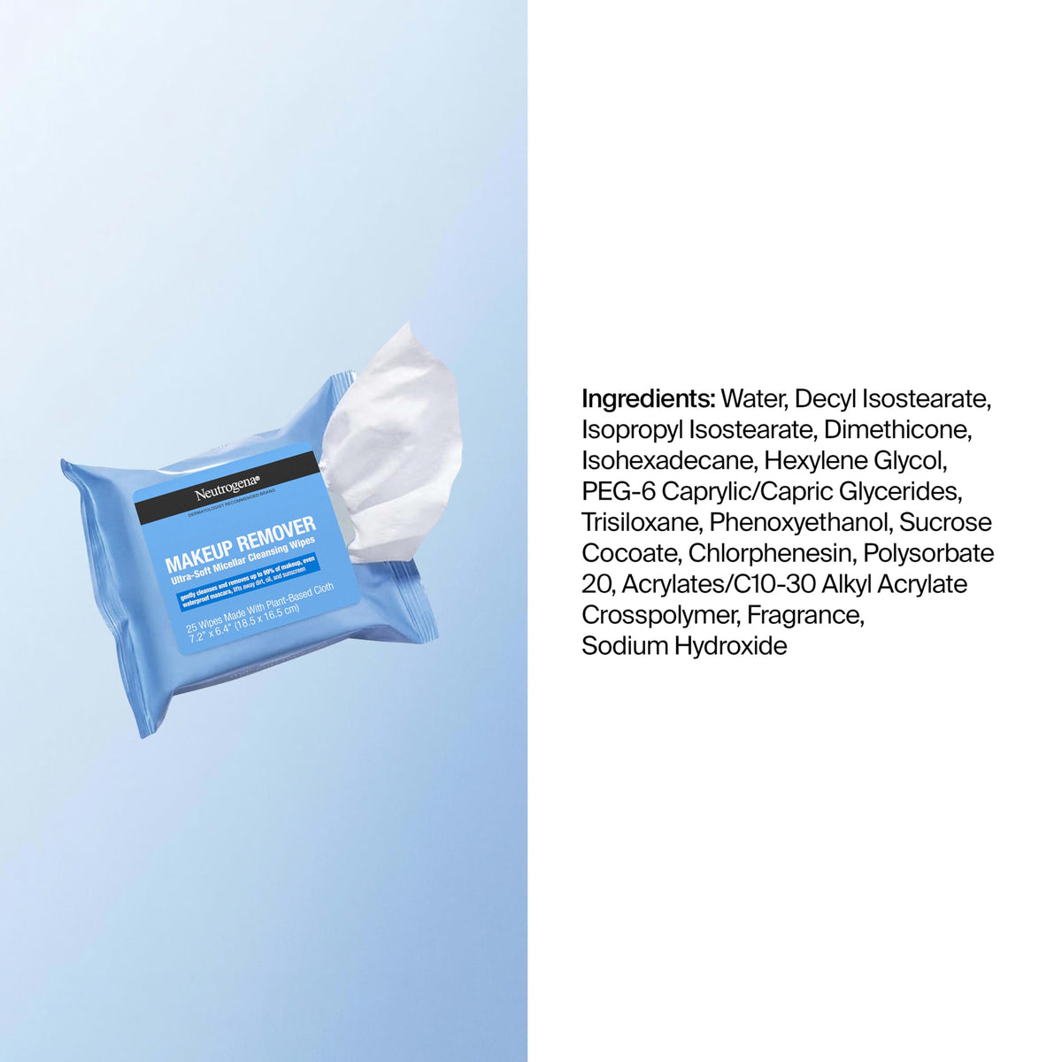 Neutrogena Makeup Remover Micellar Wipes, 2 Pack of 25 Ct Neutrogena
