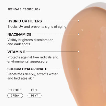 DRMTLGY Universal Tinted Moisturizer SPF 46, Dewy Tinted Sunscreen DRMTLGY