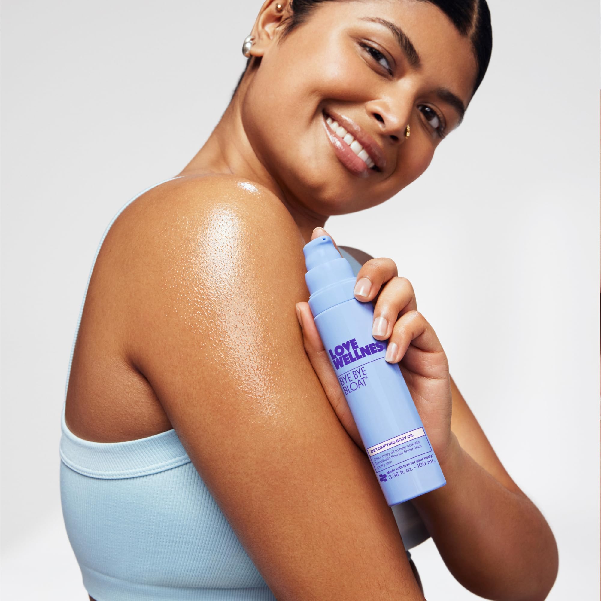 Love Wellness Bye Bye Bloat Detoxifying Body Oil | Lymphatic Drainage Oil to Hydrate, Depuff & Awaken Skin | Reduce Swelling Massage Oil for Women with Peppermint, Grapefruit & Rosemary Oil |100 mL Love Wellness buy australia supplements