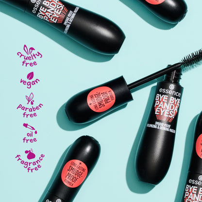 essence Bye Bye Panda Eyes Tubing Mascara, Black, Smudge-proof (Pack of 1) Essence Cosmetics