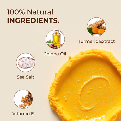 Glo Melanin Turmeric Brightening Scrub for Dark Spots [4 oz] Glo Melanin