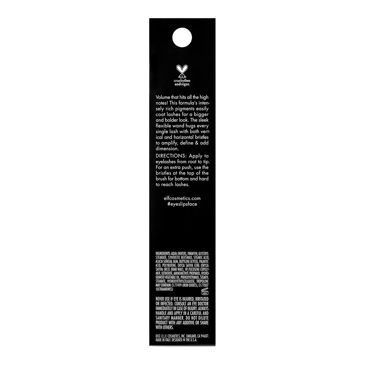 e.l.f. Lash It Loud Mascara, Volumizing & Intensely Pigmented Formula For Fuller & Bolder Lashes, Adds Dimension, Vegan & Cruelty-Free, Black, 0.23 Oz e.l.f.