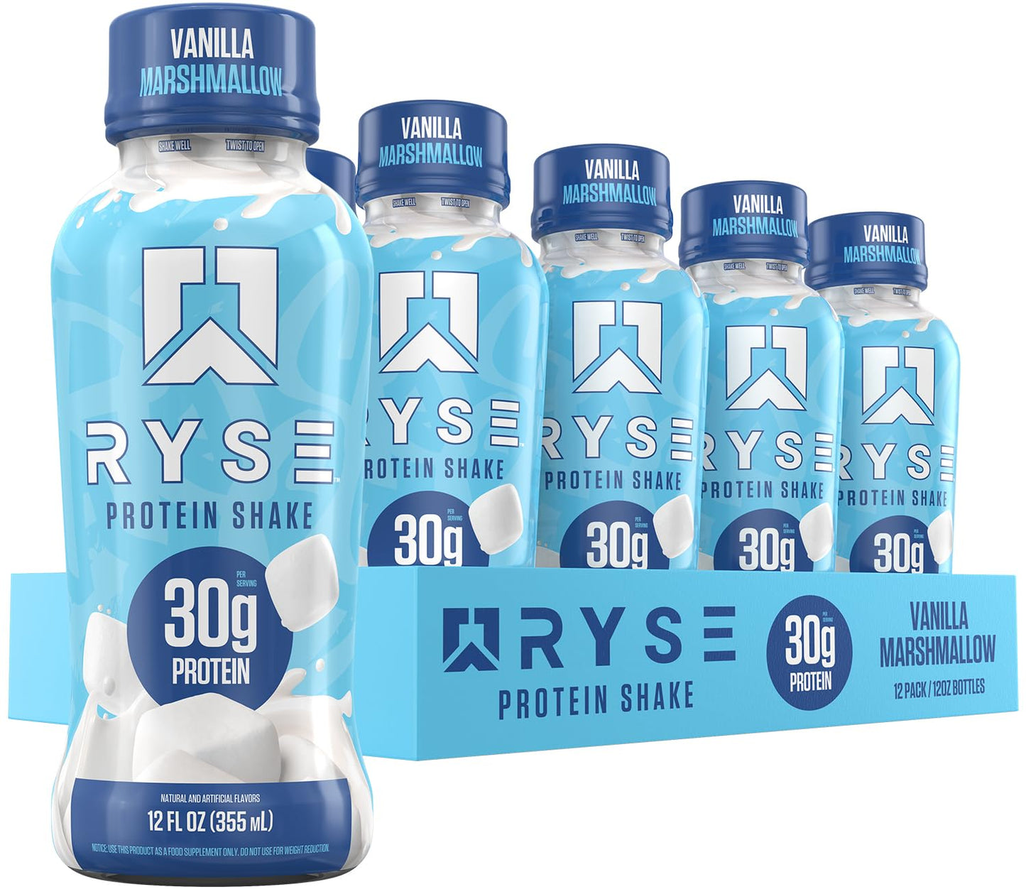 RYSE Protein Shake - Fudgsicle The Original Fudge Pop - 30g Protein Ready to Drink - 160 Calories, Zero Added Sugar, Gluten Free - Smooth & Delicious Nostalgic Flavors - 12 Fl Oz (12 Pack)