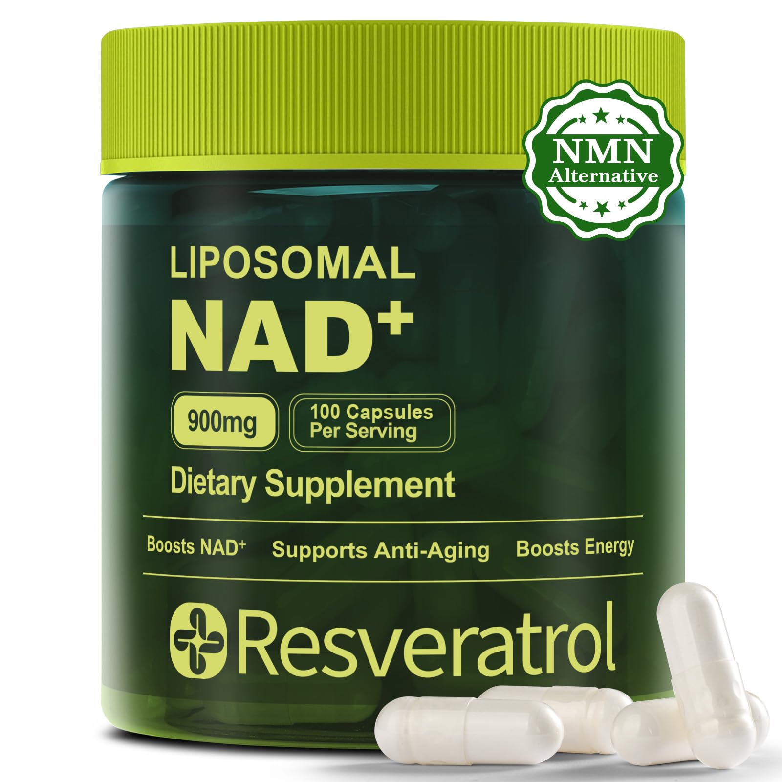 BOSNETHUINH NAD+ Supplement, NAD Nicotinamide Riboside Resveratrol, Liposomal NAD - NMNH Supplement Alternative for Anti-Aging, Mental Clarity & Cellular Energy 100 Capsules BOSNETHUINH buy australia supplements
