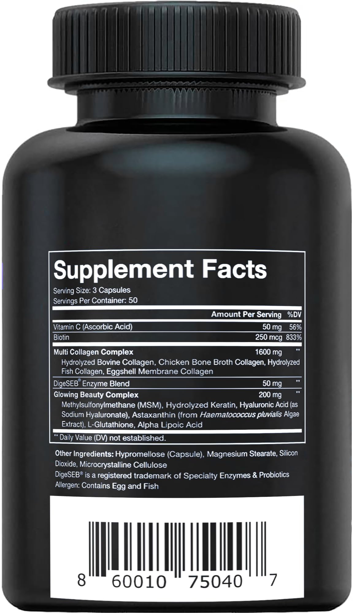 Vital Vitamins Multi Collagen Complex Plus - with Biotin, Hyaluronic Acid, Vitamin C - Type I, II, III, V, X - for Women & Men - Hair, Skin, Nails Beauty Complex - 150 Capsules Vital Vitamins buy australia supplements
