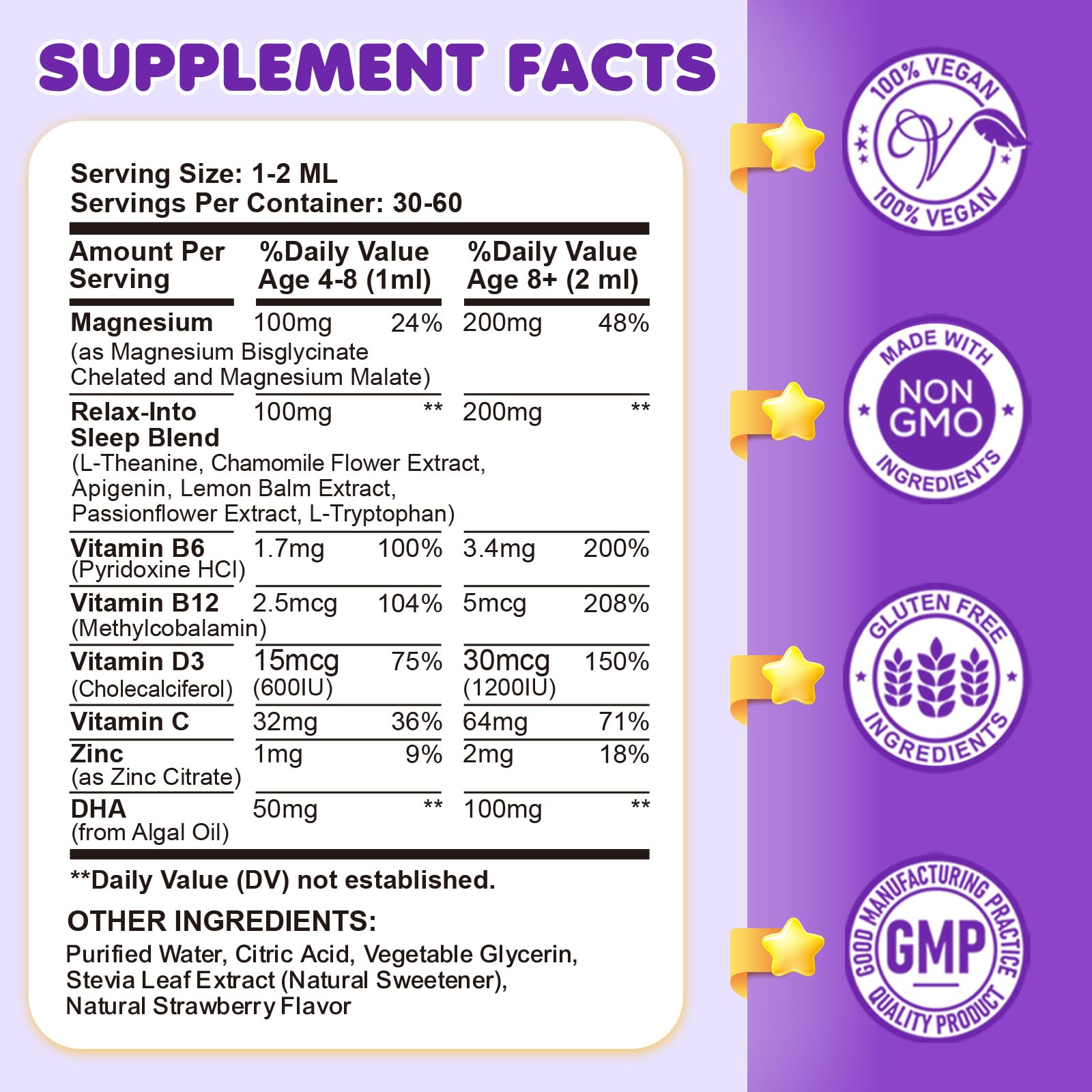 Magnesium Glycinate Liquid for Kids - Magnesium Bisglycinate Drops with L-Theanine, Chamomile & Vitamin B6, B12, C, D3 for Sleep, Relaxation, Immune Support, Calm & Focus - 2 Fl Oz, Strawberry Flavor CFILIHTC buy australia supplements