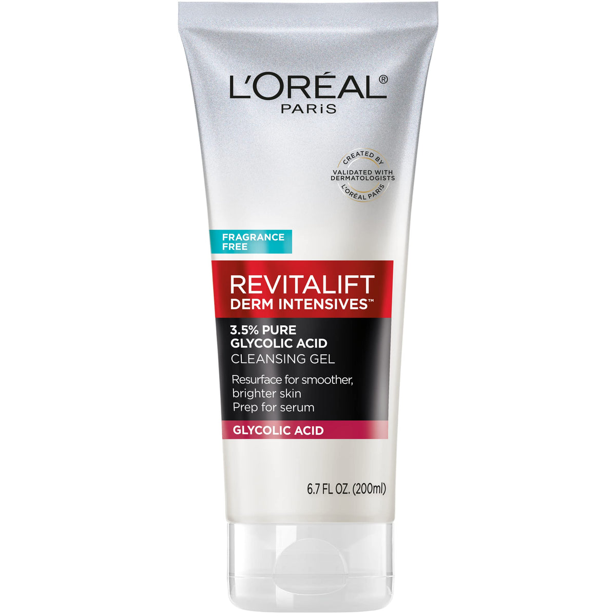 L'Oreal Paris Revitalift 3.5% Pure Glycolic Acid Brightening Cleansing Gel wth Salicylic Acid 6.7 fl oz L'Oreal Paris