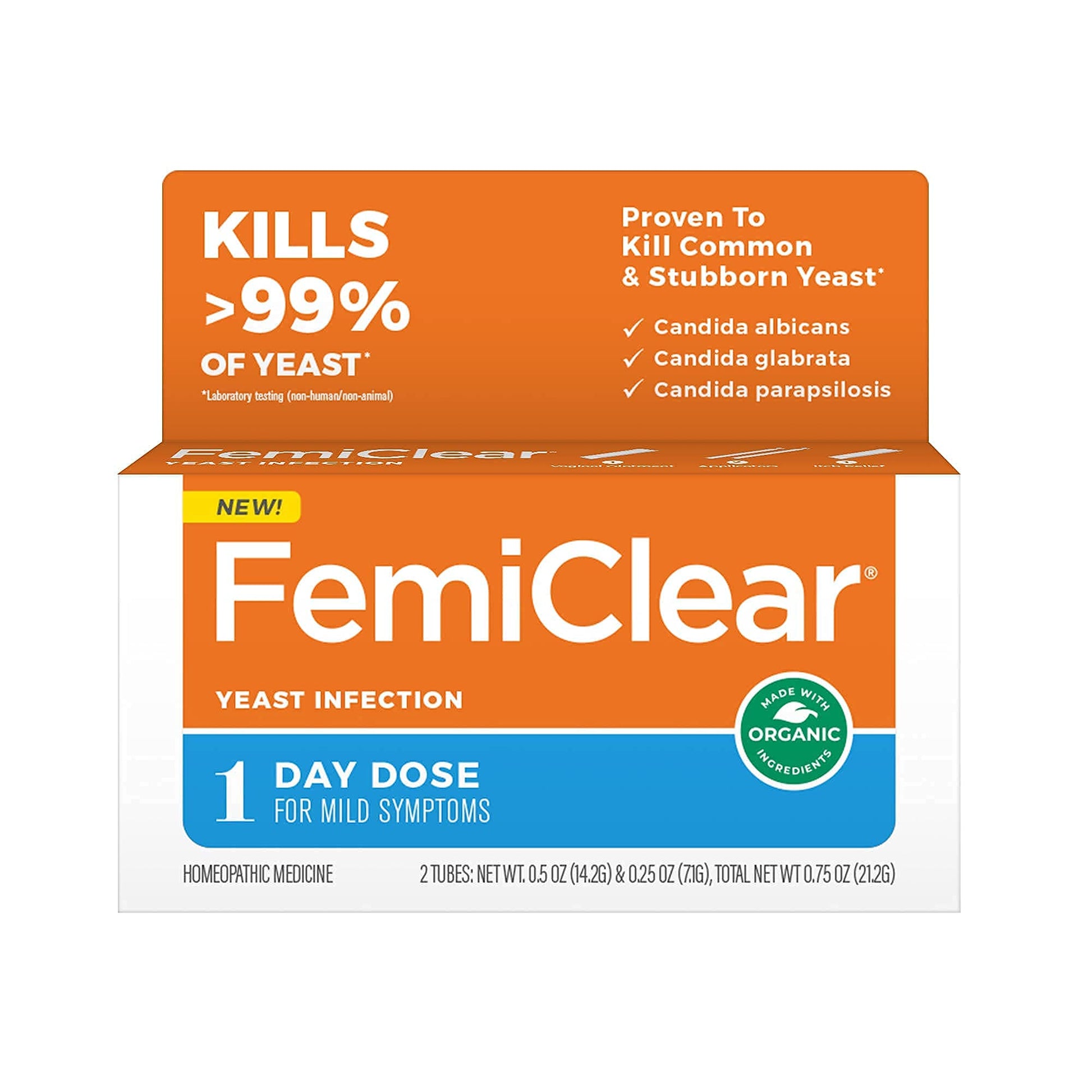 FemiClear 1-Day Yeast Infection Treatment & Vaginal Itch Relief Ointment - Fast Relief Bundle (Pack of 2) FemiClear buy australia supplements