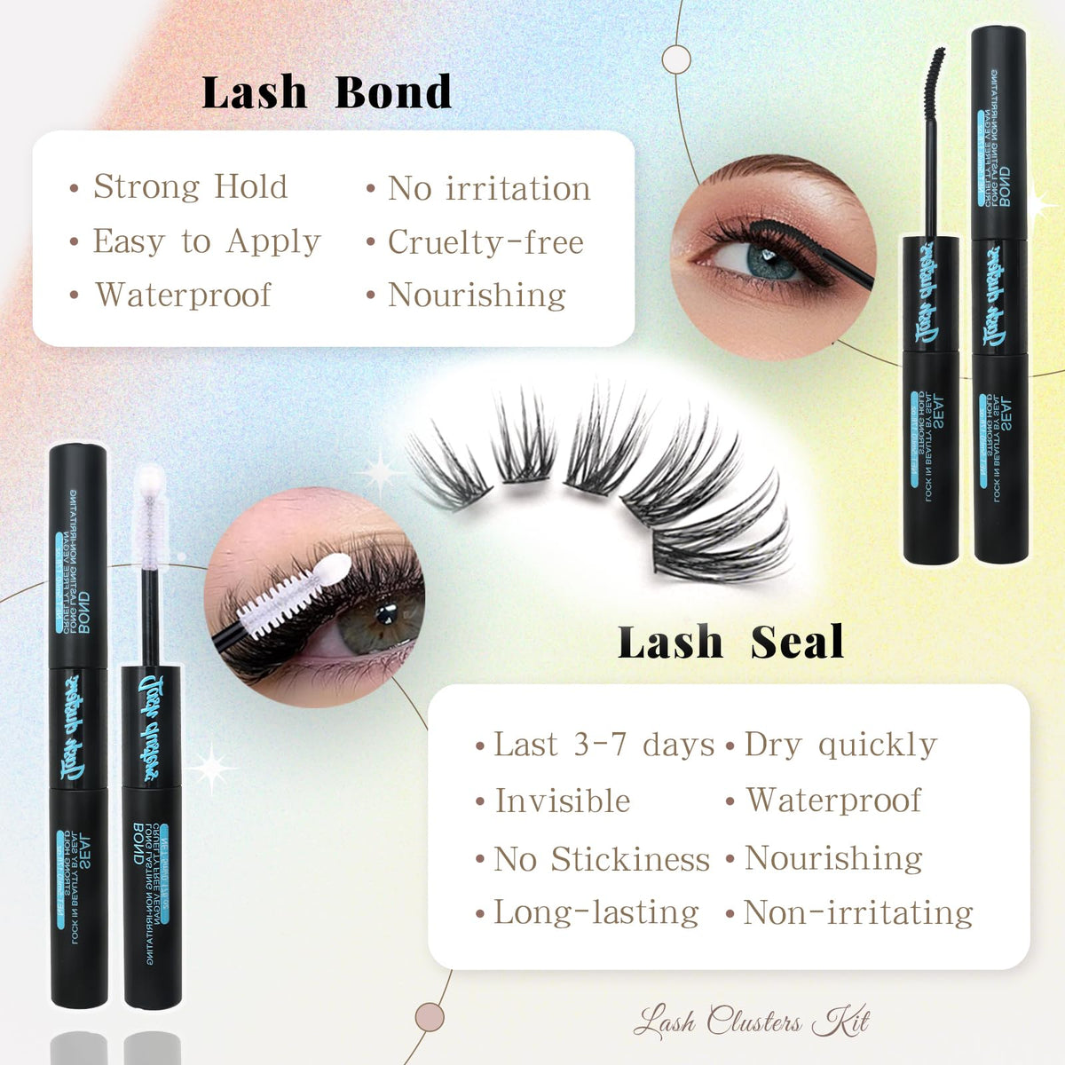 Wispy Lash Clusters Kit C Curl Natural Lashes Cluster Eyelash Extensions FebFeb