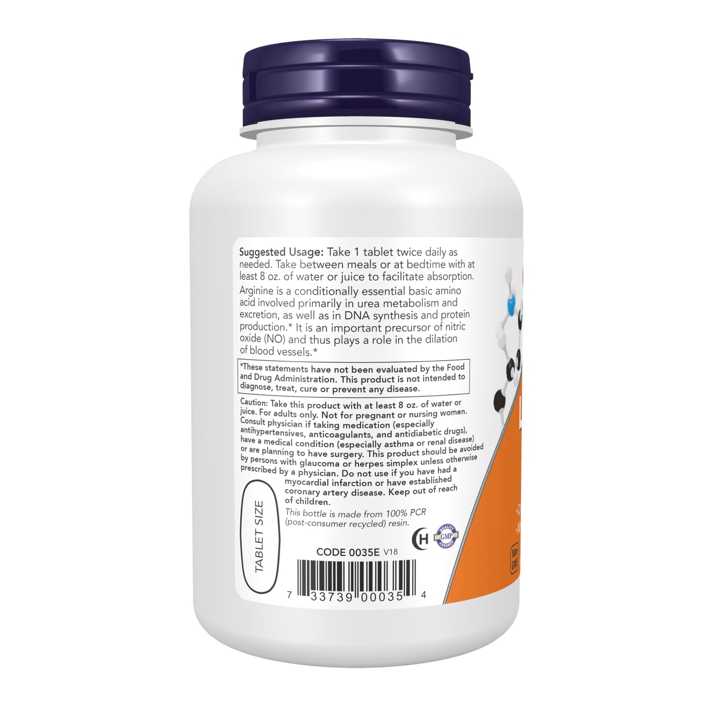 NOW Foods Supplements, L-Arginine 1,000 mg, Nitric Oxide Precursor*, Amino Acid, 120 Tablets Gsupps Australia