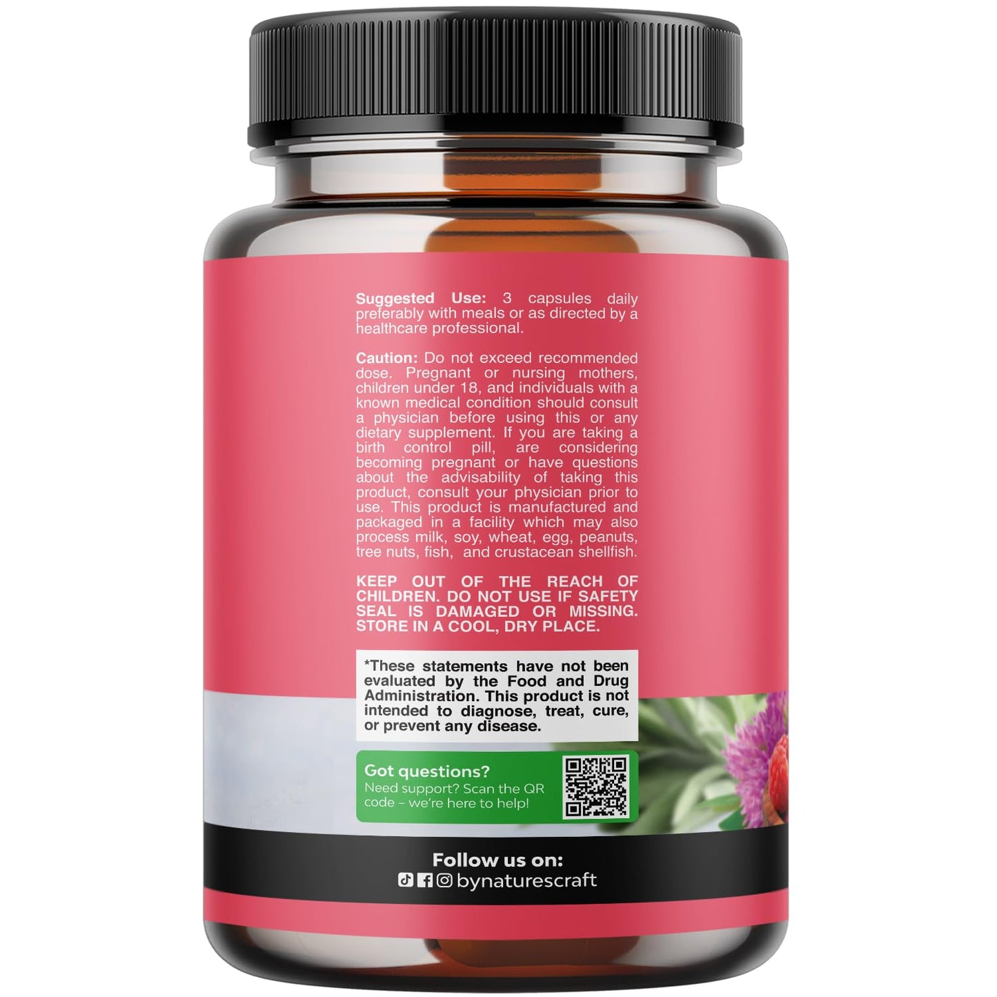 Natures Craft Complete Herbal Menopause Supplement for Women - Female Hormone Balance Capsules for Night Sweats Hot Flashes & Mood Swings with Dong Quai, Chaste Berry & Black Cohosh Root - 60 Count Gsupps Australia