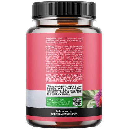 Natures Craft Complete Herbal Menopause Supplement for Women - Female Hormone Balance Capsules for Night Sweats Hot Flashes & Mood Swings with Dong Quai, Chaste Berry & Black Cohosh Root - 60 Count Gsupps Australia