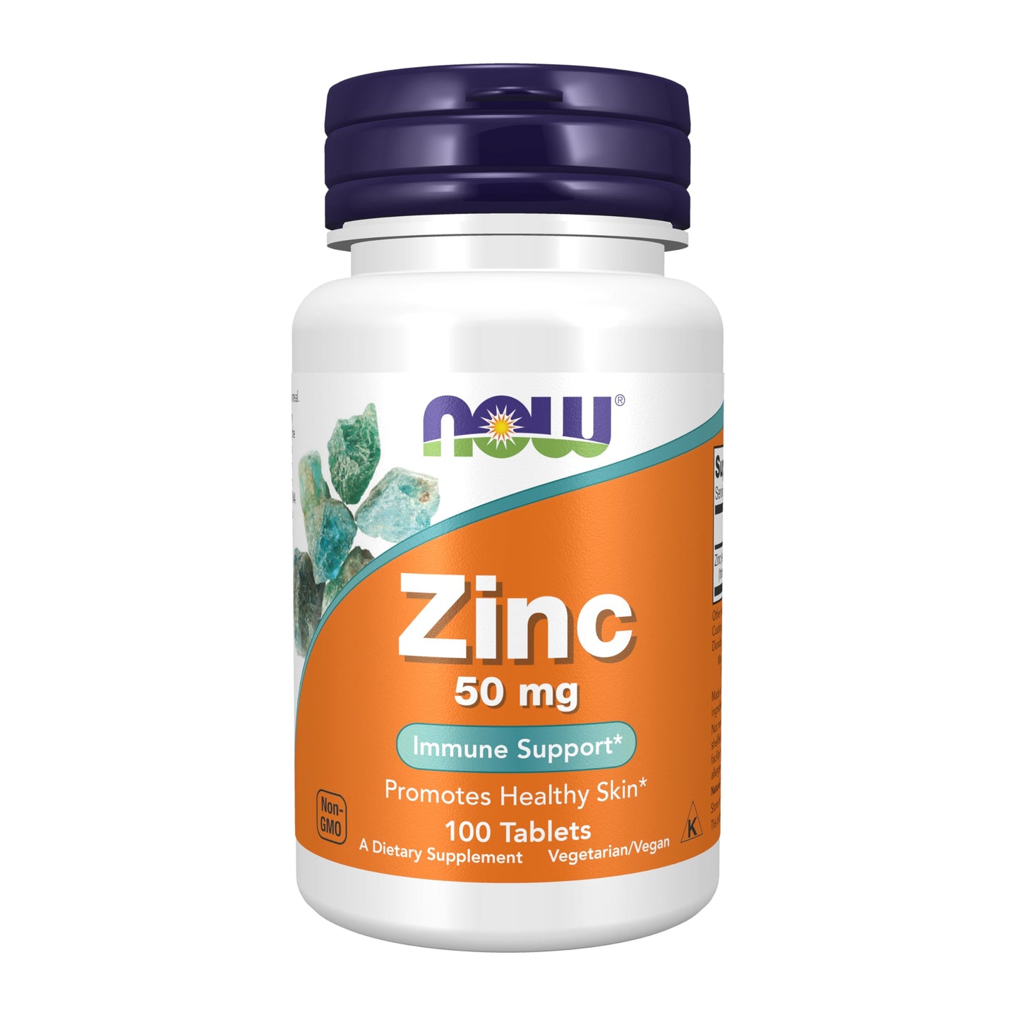 NOW Foods Supplements, Zinc (Zinc Gluconate) 50 mg, Supports Enzyme Functions*, Immune Support*, 100 Tablets NOW Foods