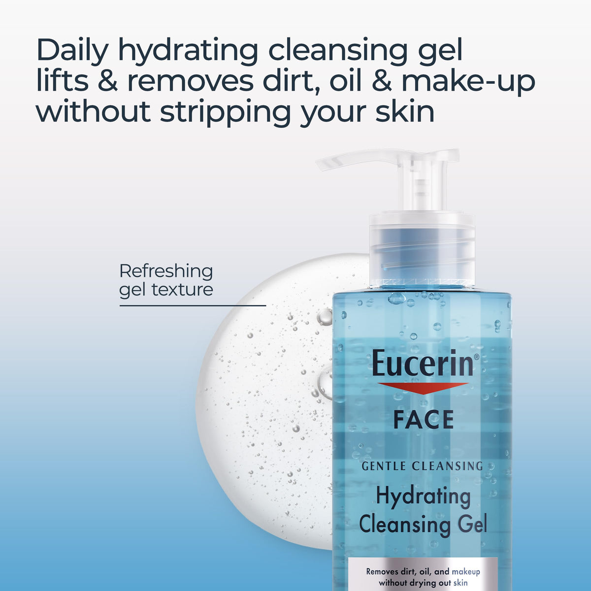 Eucerin Hydrating Gel Cleanser & Makeup Remover, Sensitive Skin, 13.5 Fl Oz Eucerin