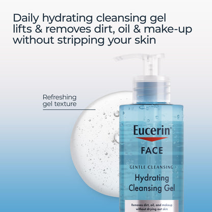 Eucerin Hydrating Gel Cleanser & Makeup Remover, Sensitive Skin, 13.5 Fl Oz Eucerin