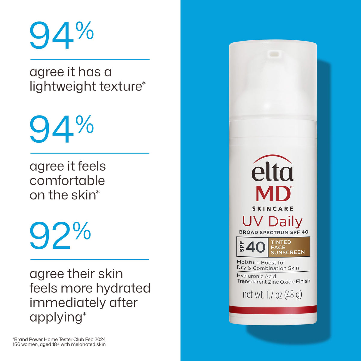 EltaMD UV Daily Tinted Face Sunscreen Moisturizer, SPF 40, 1.7 oz EltaMD