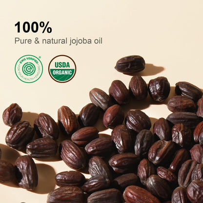 Yoken Organic Jojoba Oil 16oz, USDA Certified Cold Pressed for Skin Care Yoken