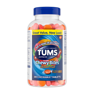 TUMS Chewy Bites Chewable Antacid Tablets for Ultra Strength Heartburn Relief, Great for a Summer BBQ- Mixed Fruit - 200 Count TUMS buy australia supplements