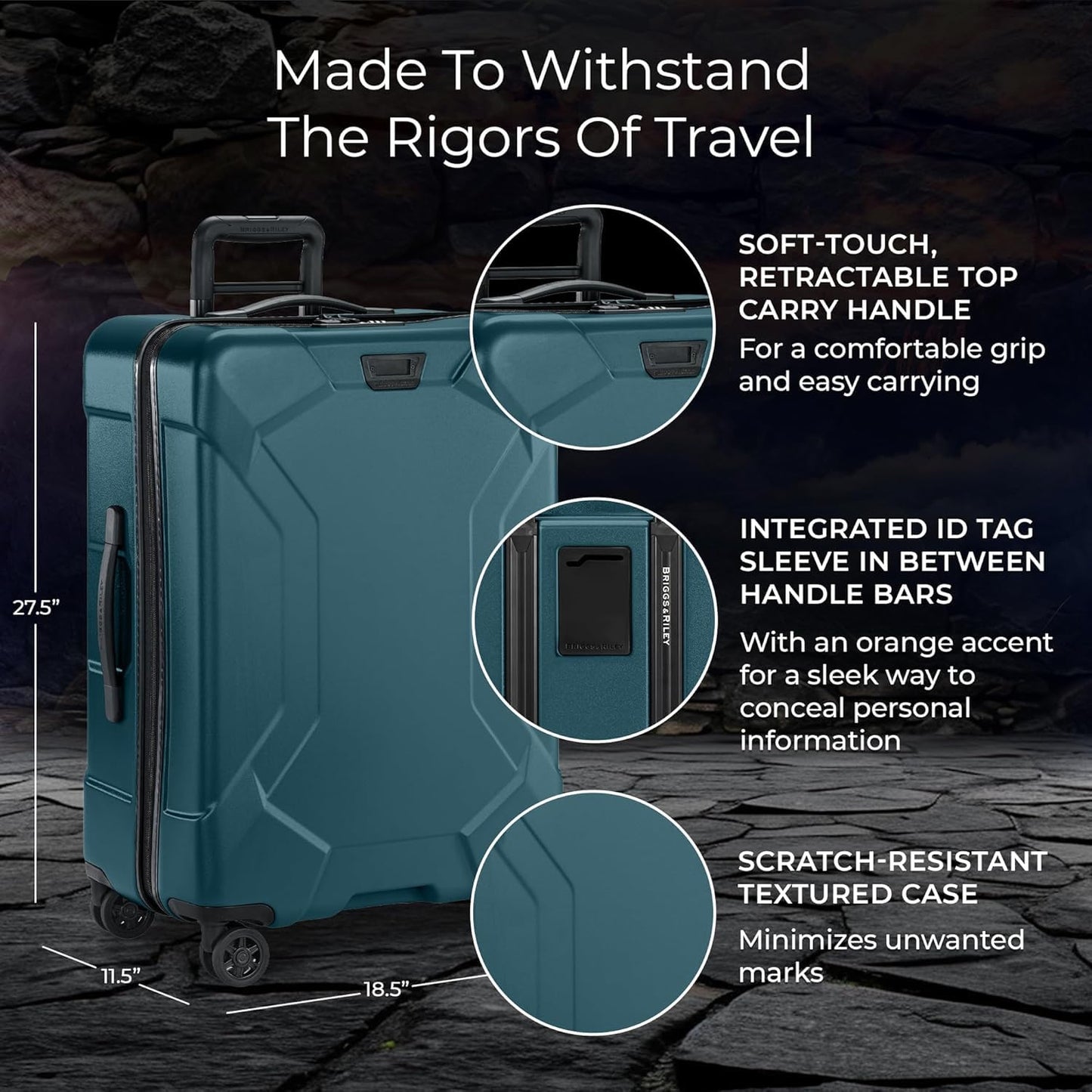 Briggs & Riley Torq Large 30 Inch Hardside Checked Luggage, Stealth Black Gsupps Australia