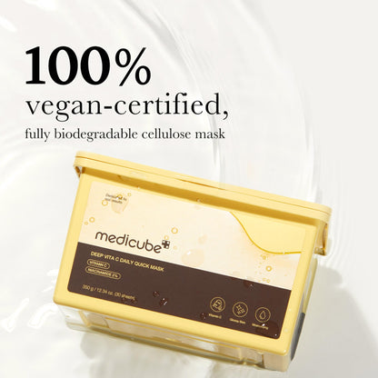 medicube Deep Vita C Daily Quick Sheet Masks, 30 Sheet, Value Size medicube