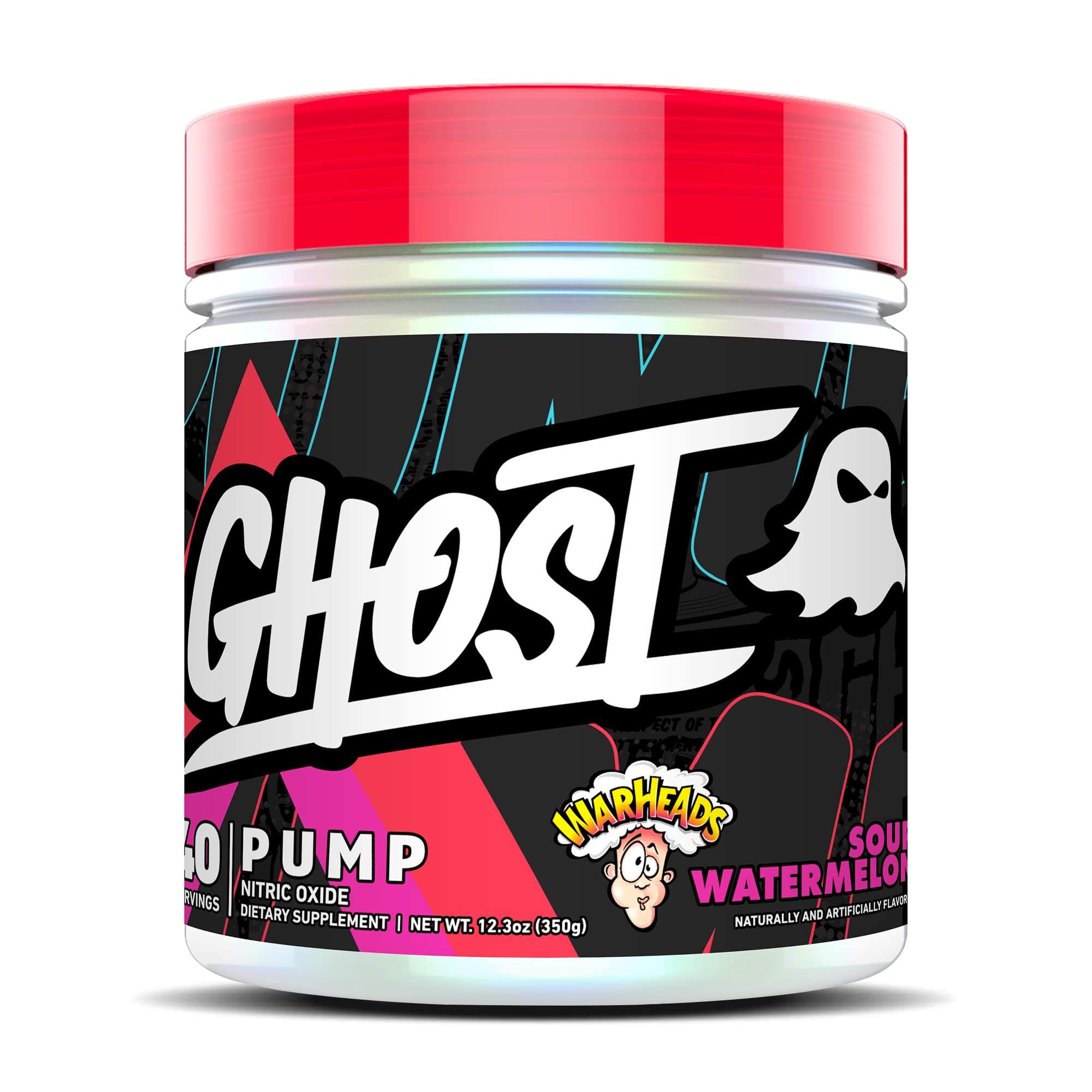 GHOST Pump Nitric Oxide Powder, Warheads Sour Watermelon - 40 Servings - Sugar & Stim-Free Pre-Workout Supplements- L-Citrulline, Arginine Nitrate & L-Glutathione - Soy & Gluten-Free, Vegan GHOST buy australia supplements