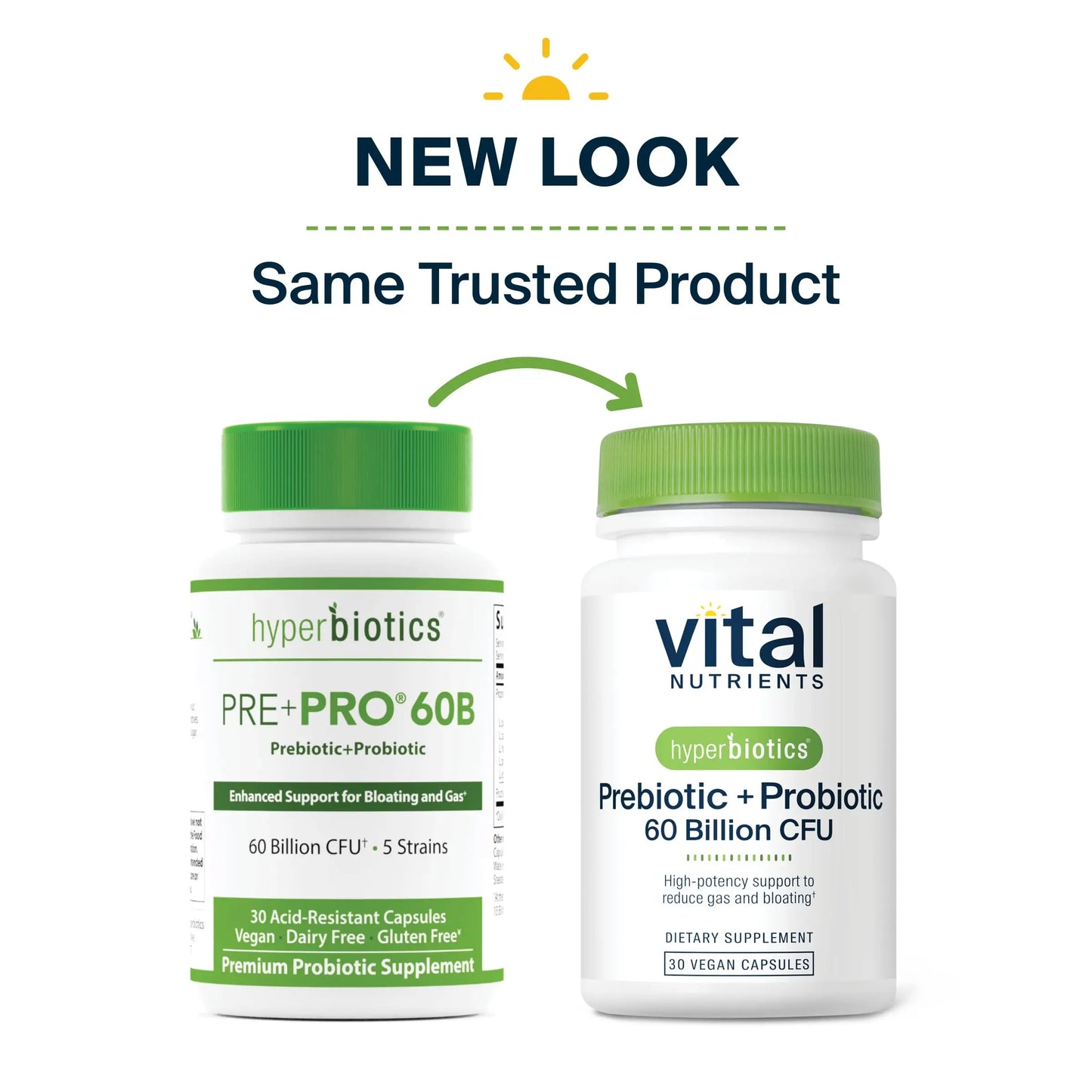 Hyperbiotics Vital Nutrients Prebiotic and Probiotic for Women and Men | 60 Billion CFU | Pre and Probiotics Supports Digestive Health, Constipation, Diarrhea, Hyperbiotics