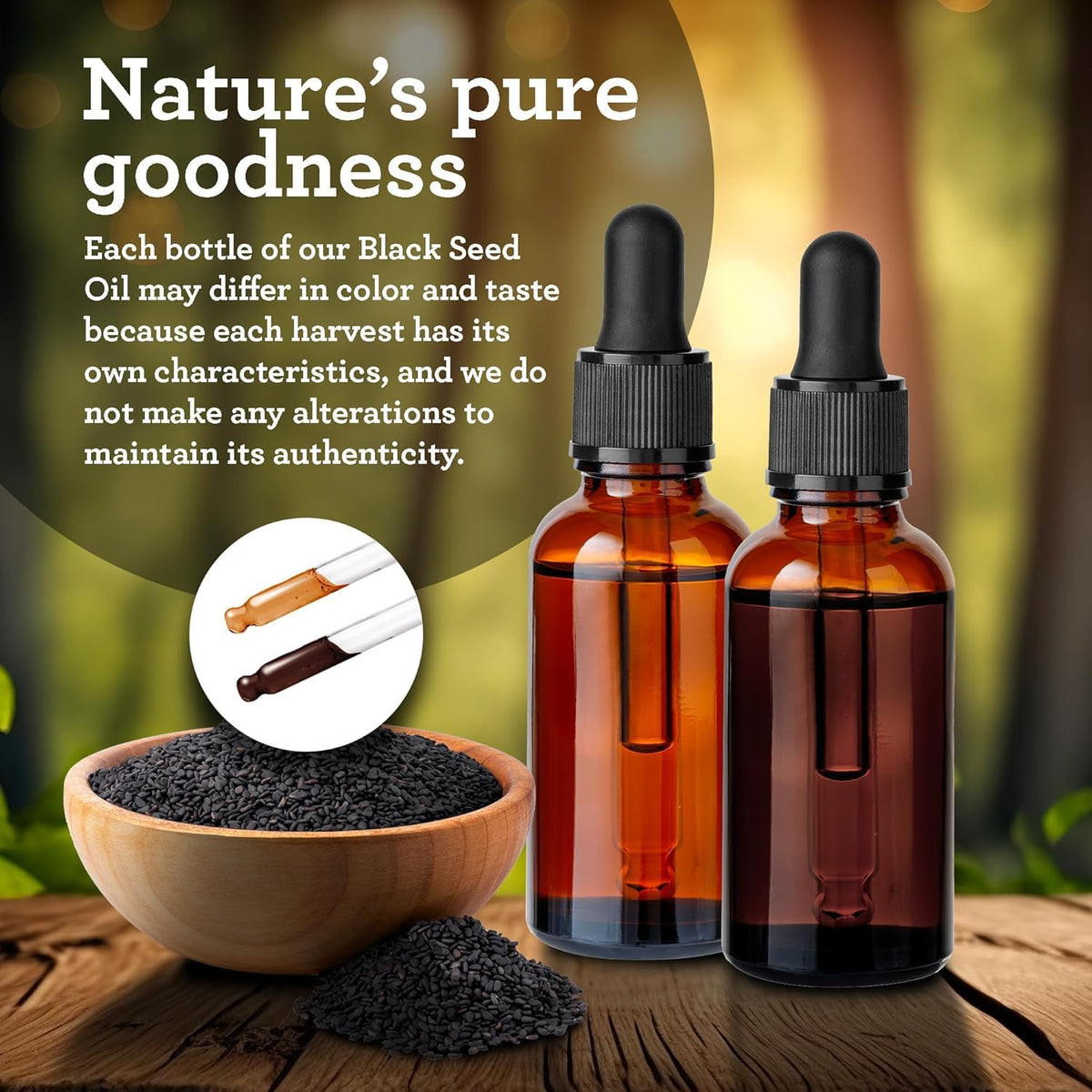 GuruNanda Black Seed Oil, Cold-Pressed Nigella Sativa - Rich in Vitamin D3 5000 Units, K2 & E, High Thymoquinone | Potent Antioxidant GuruNanda