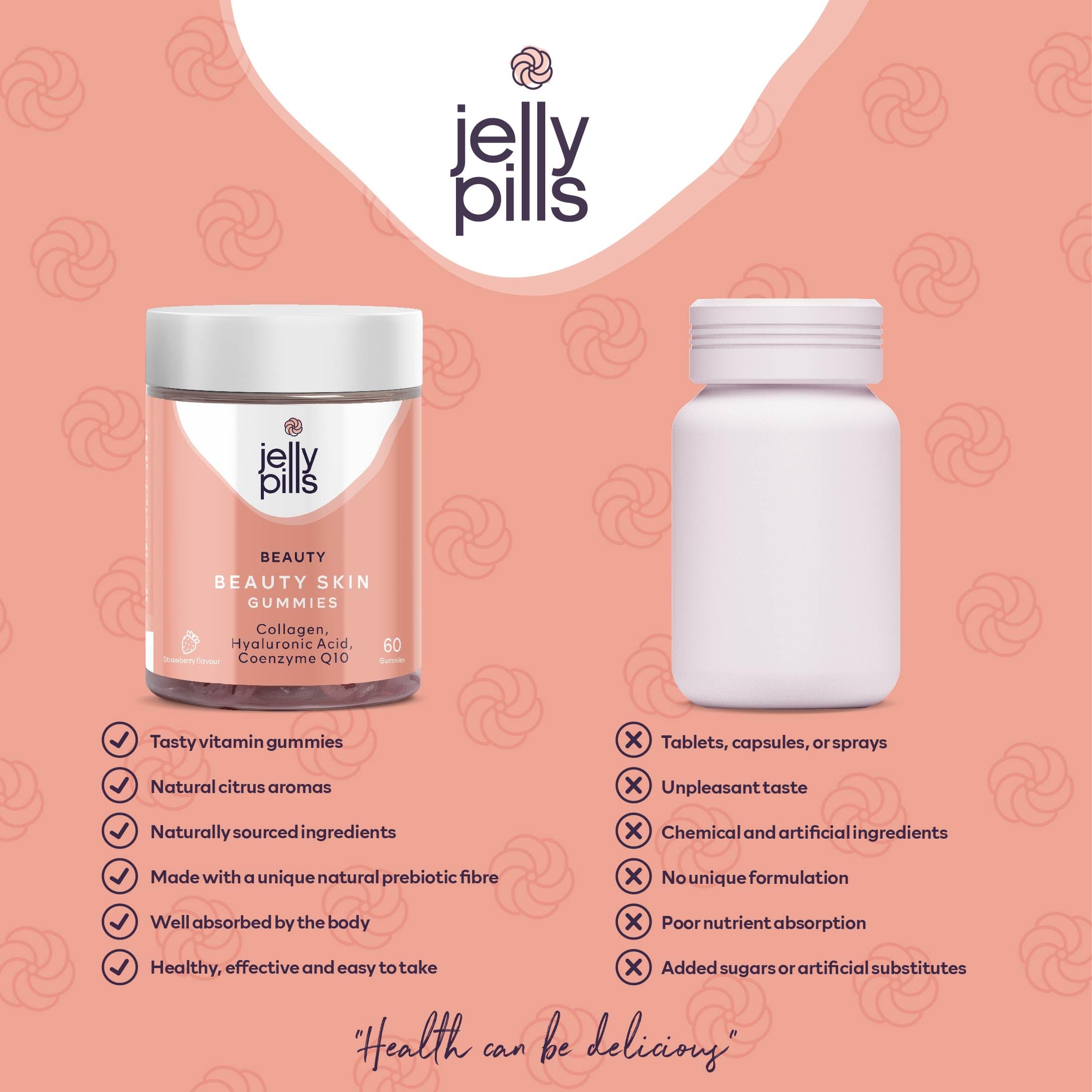 Jelly Pills® Hydrolyzed Collagen Gummies with Hyaluronic Acid and Coenzyme Q10 Jelly Pills buy australia supplements