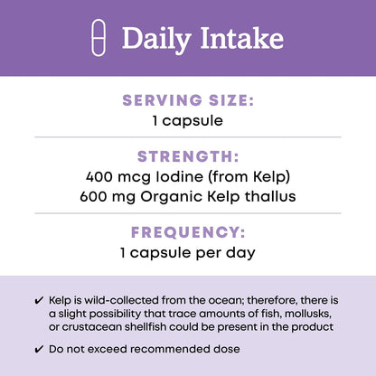 Oregon's Wild Harvest Kelp Organic Supplement | Natural Source of Iodine | Vegan Capsules, 90 Count Gsupps Australia