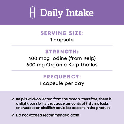 Oregon's Wild Harvest Kelp Organic Supplement | Natural Source of Iodine | Vegan Capsules, 90 Count Gsupps Australia