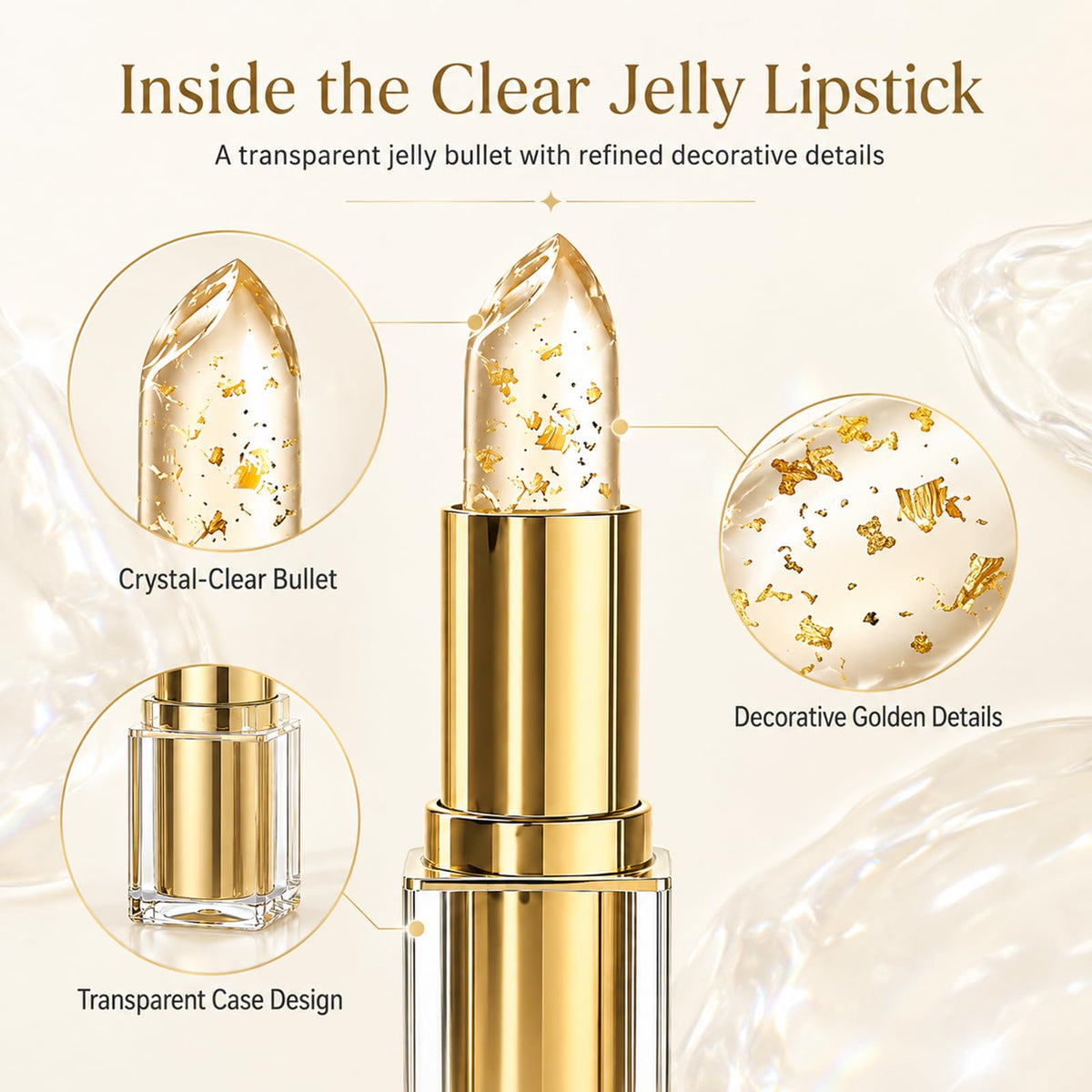 2 Pack pH Color Changing Lipstick for Women, Clear Lipstick YYURAURB