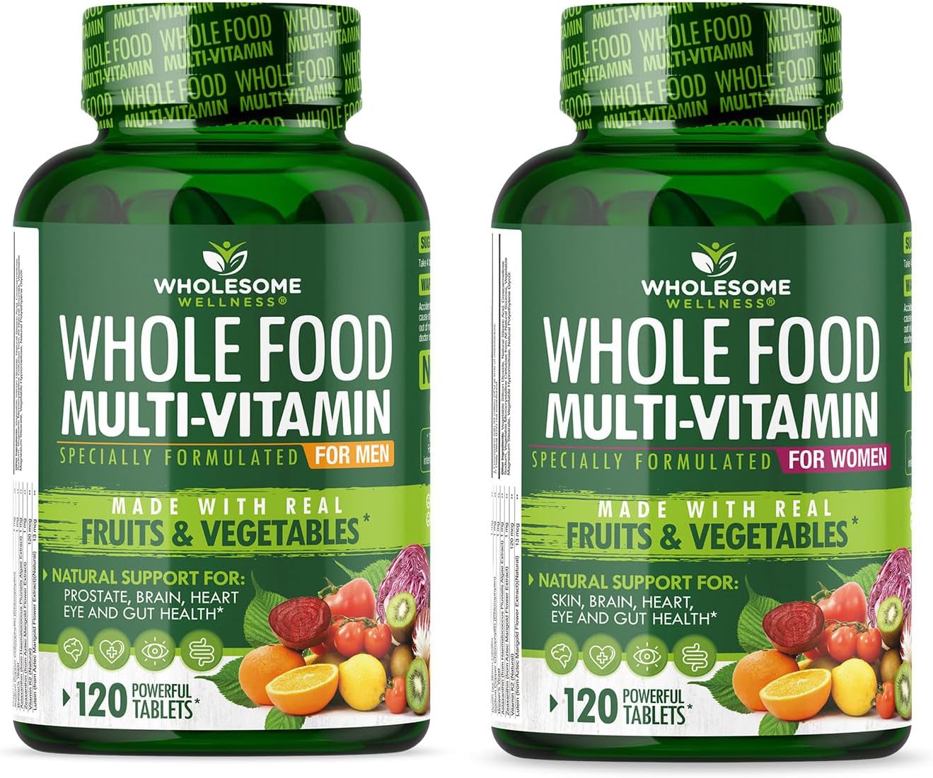 Wholesome Wellness Wholefood Multivitamins for Men + for Women Bundle Gsupps Australia