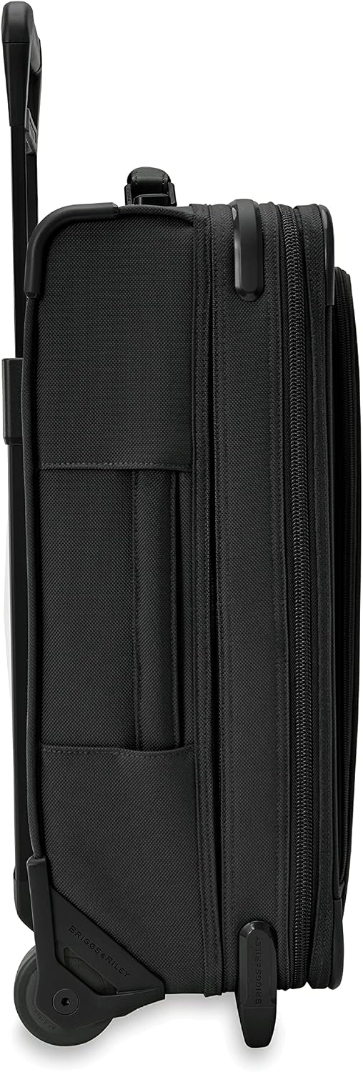 Briggs & Riley Essential 22" 2-Wheel Expandable Carry On - Luggage for Travel, Suitcases with Wheels, Softside Rolling Bag for Men & Women, Self-Repairing Zipper - Baseline Collection, Black Gsupps Australia