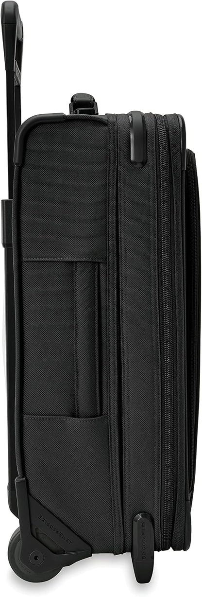 Briggs & Riley Essential 22" 2-Wheel Expandable Carry On - Luggage for Travel, Suitcases with Wheels, Softside Rolling Bag for Men & Women, Self-Repairing Zipper - Baseline Collection, Black Gsupps Australia