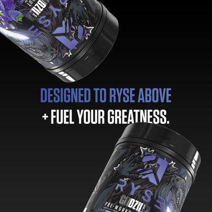 RYSE Godzilla X Noel Deyzel Pre Workout Powder - Monsterberry Lime - 400mg Caffeine, High Stim Pre-Workout for Men & Women with Citrulline & Beta Alanine - Energy, Pump & Focus - 20/40 Servings