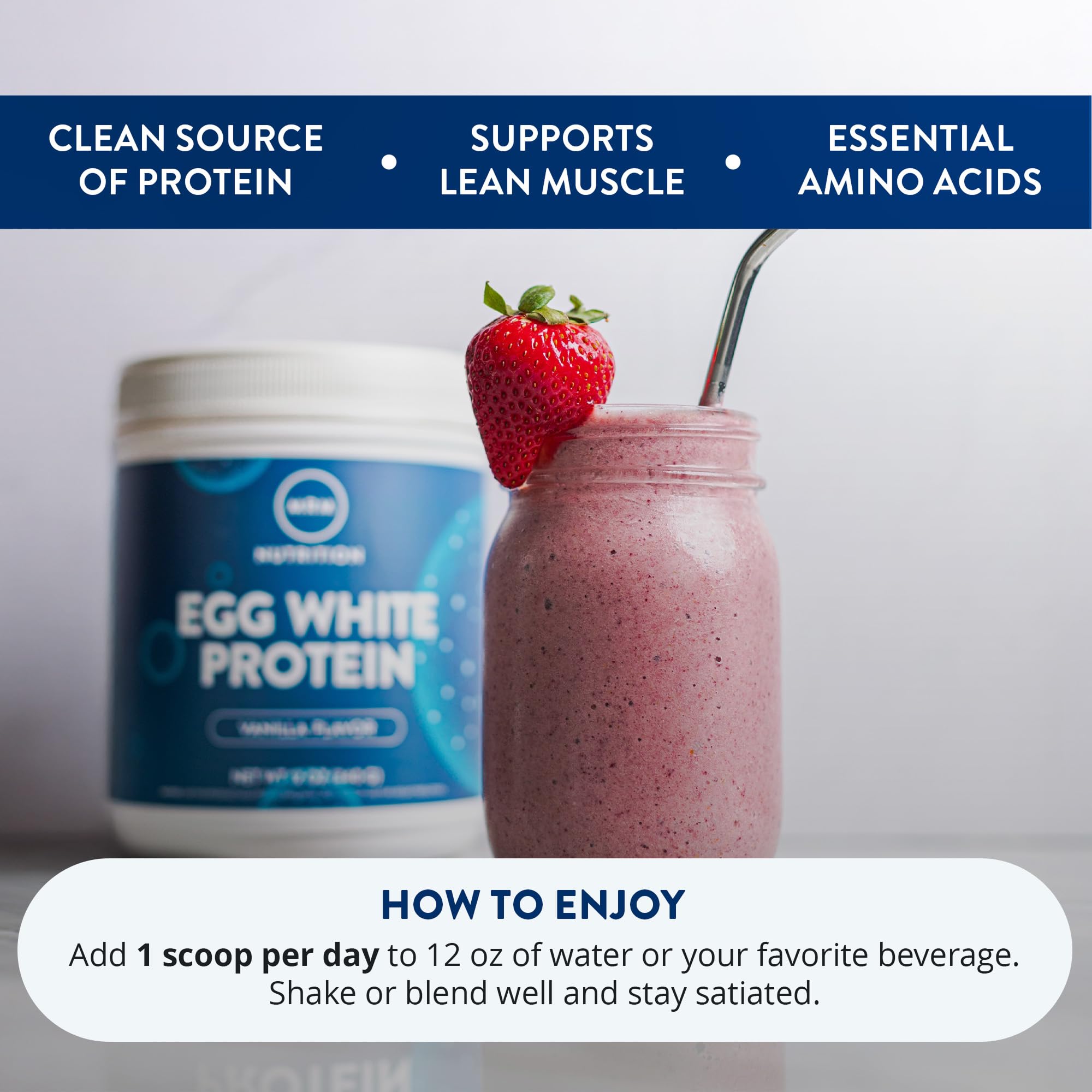 MRM Nutrition Egg White Protein - Sugar Free Vanilla Flavored Powder, 23g Fat-Free Protein with Digestive Enzymes, Free of Dairy, Gluten, and Soy, High Biological Value - 20 Servings MRM buy australia supplements