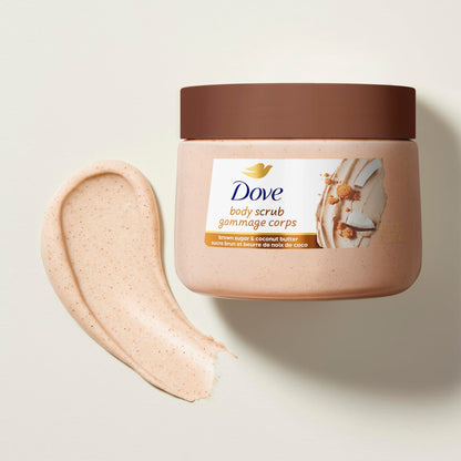 Dove Brown Sugar and Coconut Butter Body Scrub Exfoliates and Deeply 15 oz Dove